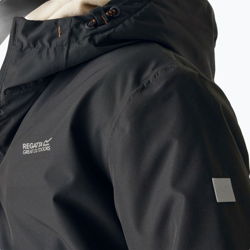 Geacă de vânt pentru copii REGATTA Hillain Warm black/pumpkin spice/ash 7
