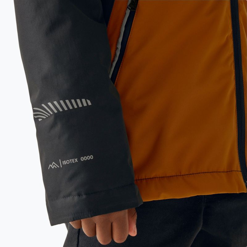 Geacă de vânt pentru copii REGATTA Hillain Warm black/pumpkin spice/ash 8