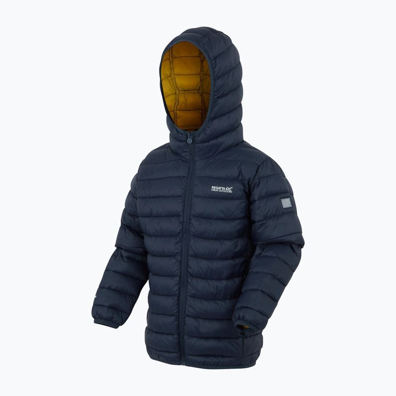Geacă pentru copii REGATTA Hooded Marizion navy/gold flake 3