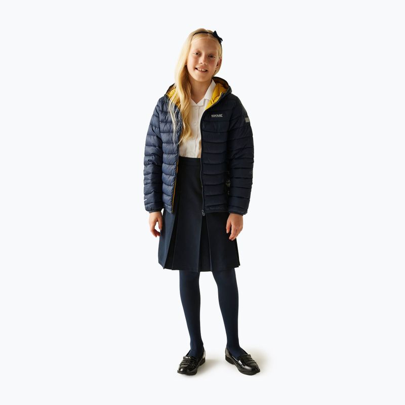 Geacă pentru copii REGATTA Hooded Marizion navy/gold flake 5