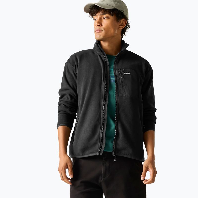 Bluză fleece pentru bărbați REGATTA  Frankie Full Zip Fleece black/black 3