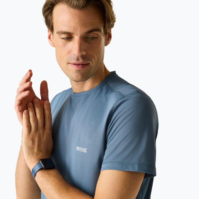 Tricou de trekking pentru bărbați REGATTA Mindoi Anti Insect china blue 4