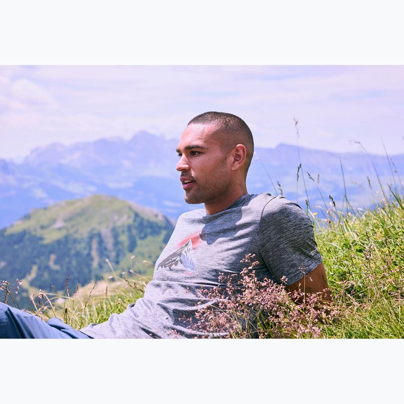 Tricou de trekking pentru bărbați REGATTA Fingal dark storm marl 11