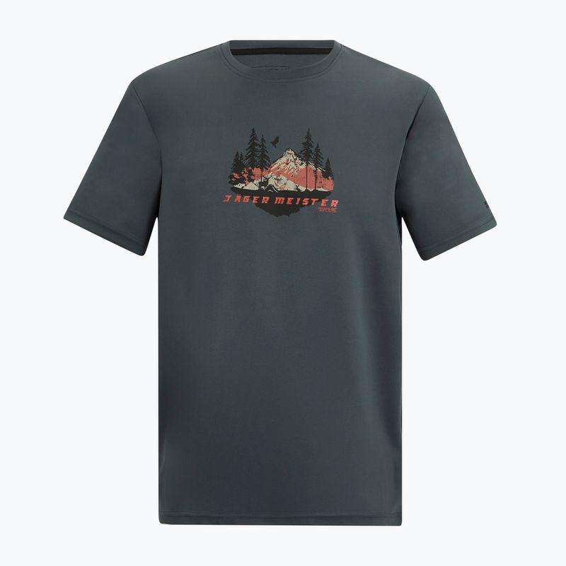 Tricou de trekking pentru bărbați REGATTA Fingal Slogan dark storm 5