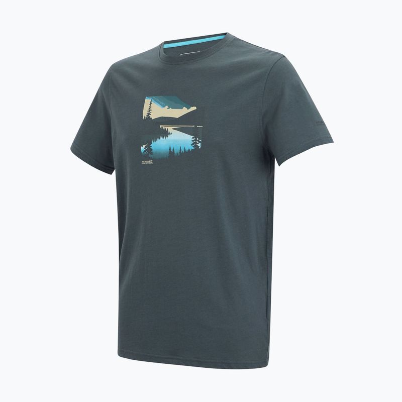 Tricou de trekking pentru bărbați REGATTA Breezed dark storm 7