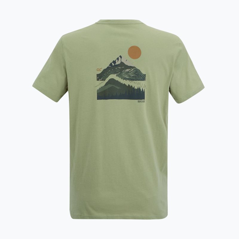 Tricou de trekking pentru bărbați REGATTA Breezed light sage 6