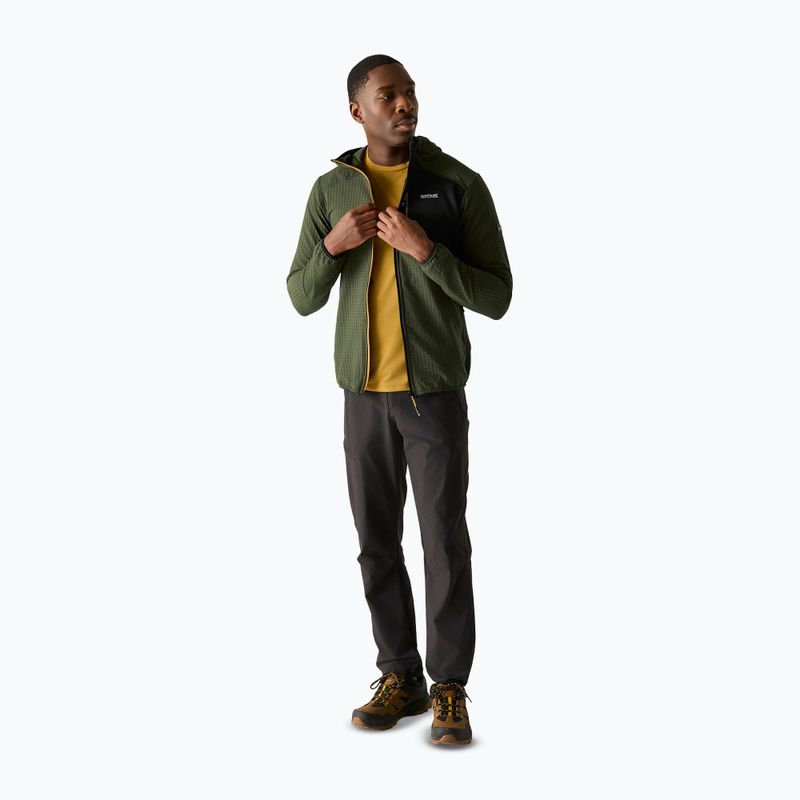Bluză fleece pentru bărbați REGATTA Alven dark khaki/black 2