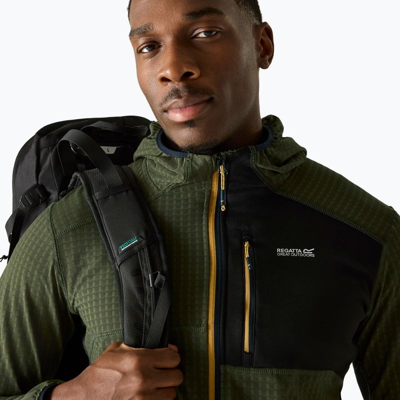 Bluză fleece pentru bărbați REGATTA Alven dark khaki/black 4