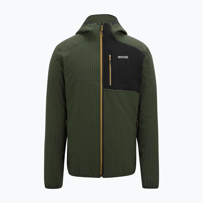 Bluză fleece pentru bărbați REGATTA Alven dark khaki/black 5