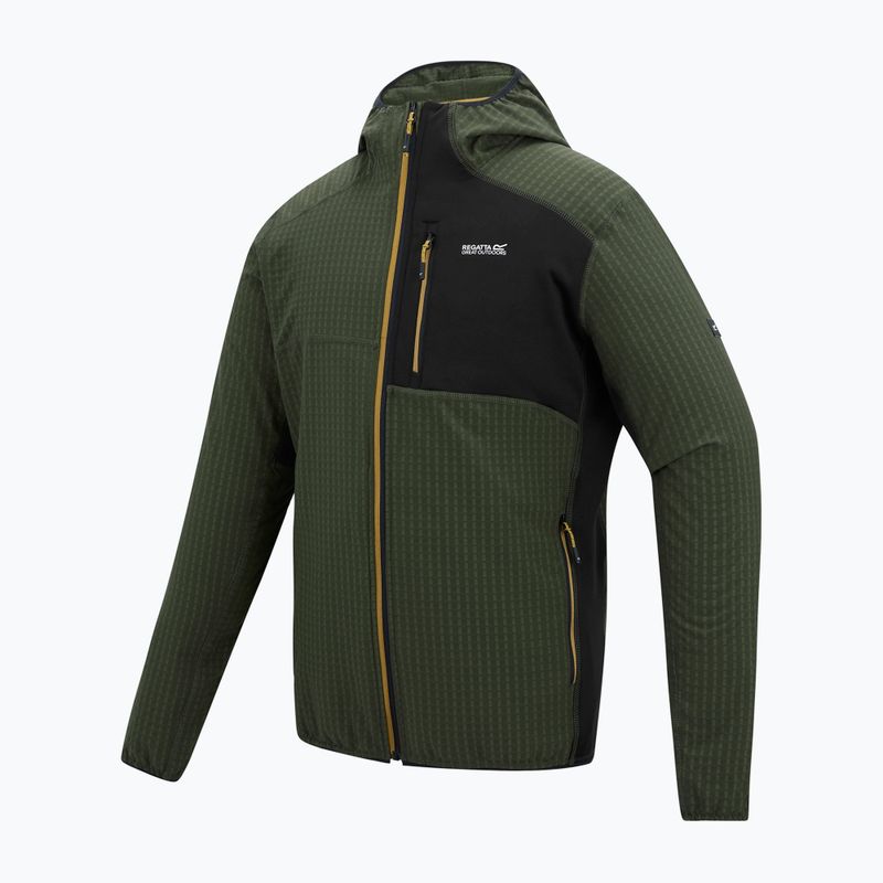 Bluză fleece pentru bărbați REGATTA Alven dark khaki/black 7