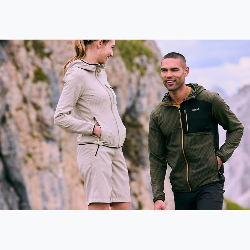 Bluză fleece pentru bărbați REGATTA Alven dark khaki/black 9