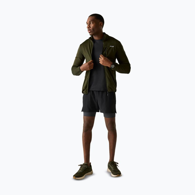 Bluză de trekking pentru bărbați REGATTA Hillden Midlayer dark khaki 2
