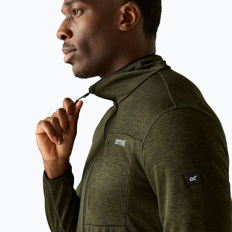 Bluză de trekking pentru bărbați REGATTA Hillden Midlayer dark khaki 4