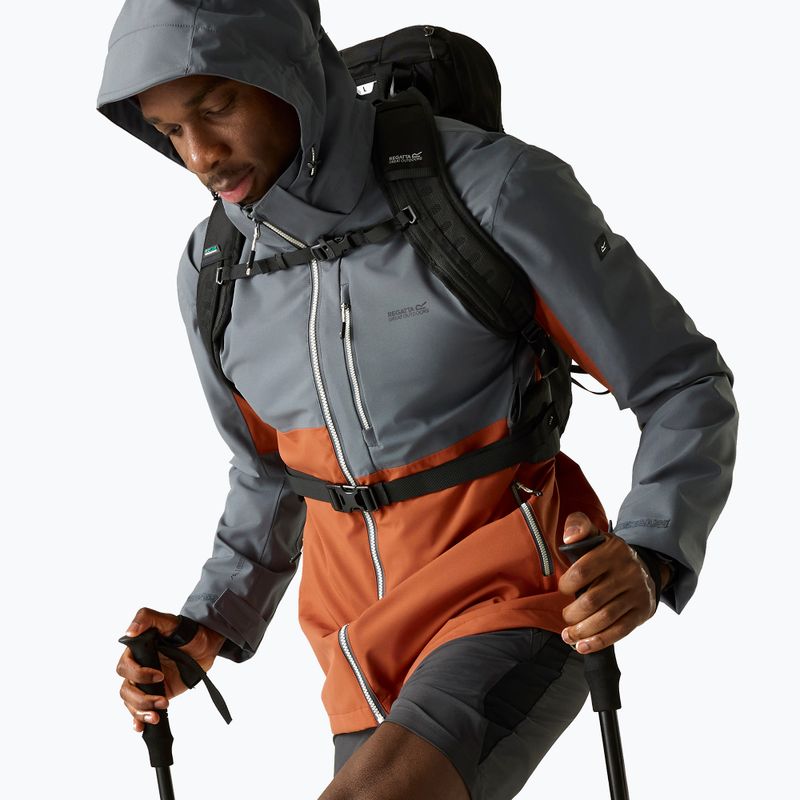 Geacă de ploaie pentru bărbați REGATTA Waterproof Shell Bosfield brick/dark storm 5
