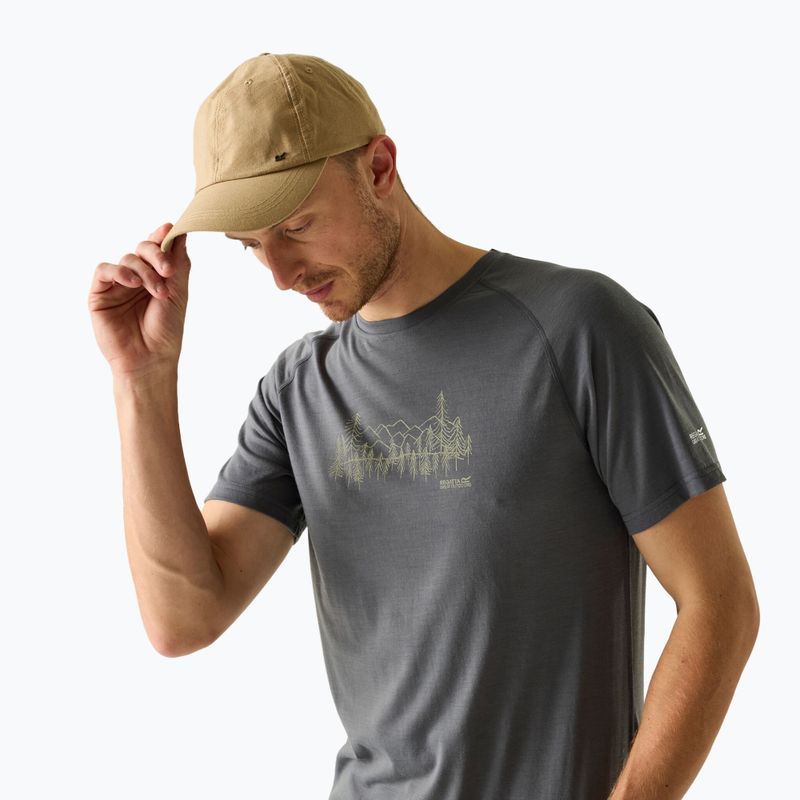 Tricou de trekking pentru bărbați REGATTA Escade dark storm 4