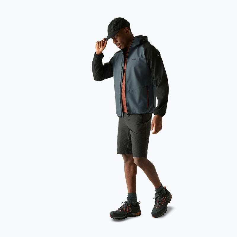 Geacă softshell pentru bărbați REGATTA Arec III dark storm/black 2