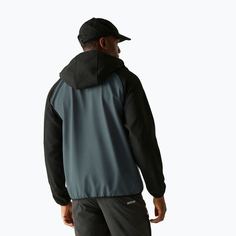 Geacă softshell pentru bărbați REGATTA Arec III dark storm/black 3