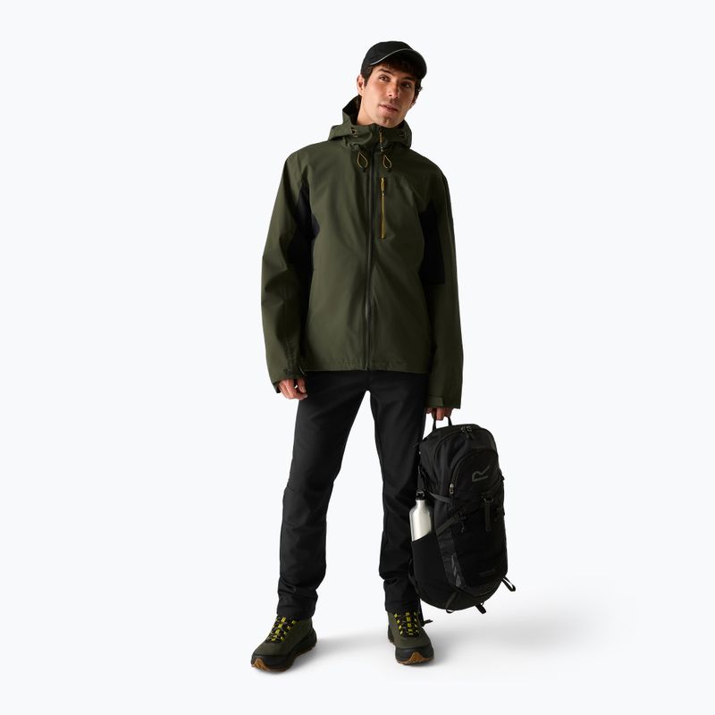 Geacă de ploaie pentru bărbați REGATTA Birchdale II dark khaki/black 2