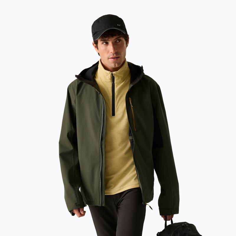 Geacă de ploaie pentru bărbați REGATTA Birchdale II dark khaki/black 5