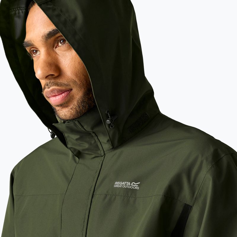 Geacă softshell pentru bărbați REGATTA Matt II dark khaki/black 5