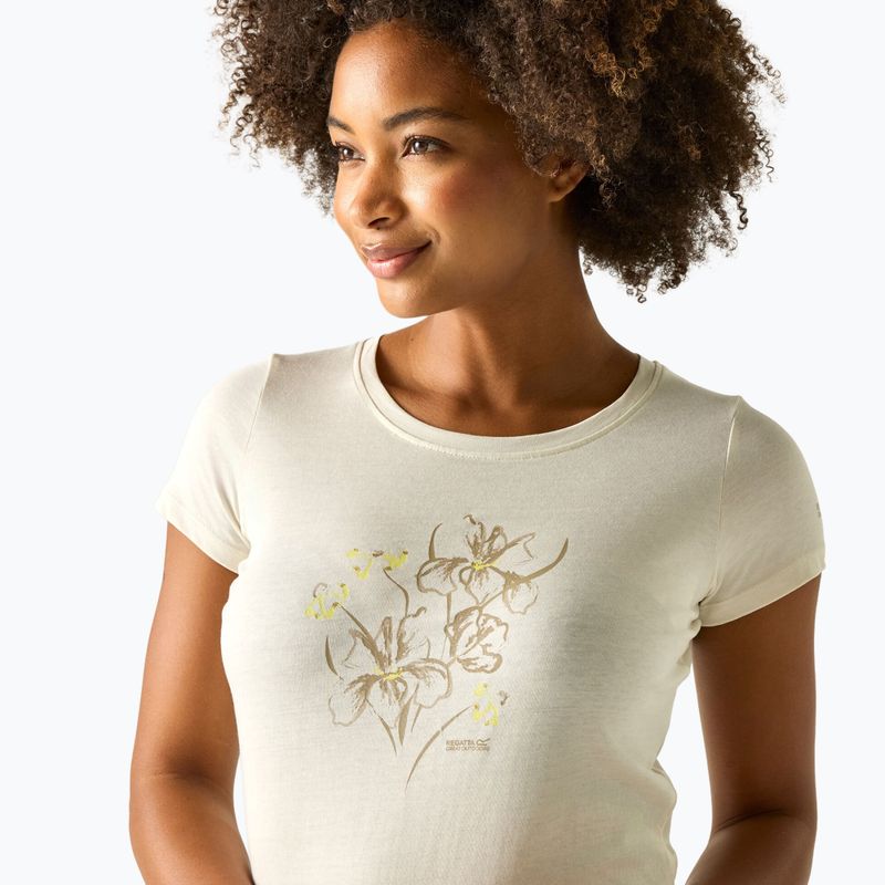 Tricou de trekking pentru femei REGATTA Breezed barley white 5
