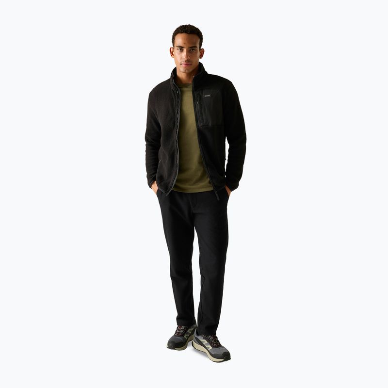 Bluză fleece pentru bărbați REGATTA Frankie Borg black/black 2