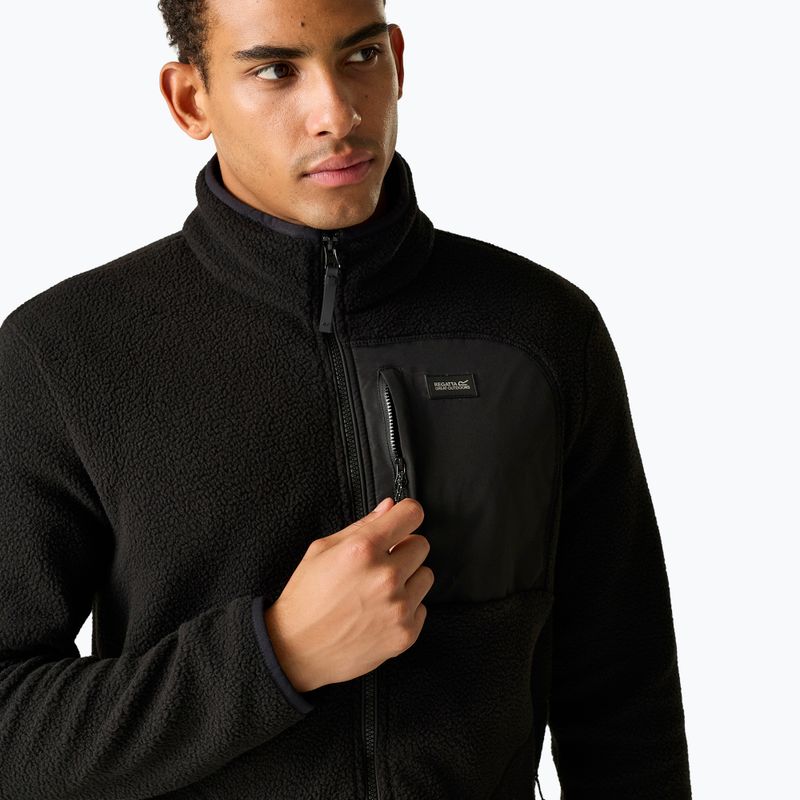 Bluză fleece pentru bărbați REGATTA Frankie Borg black/black 6