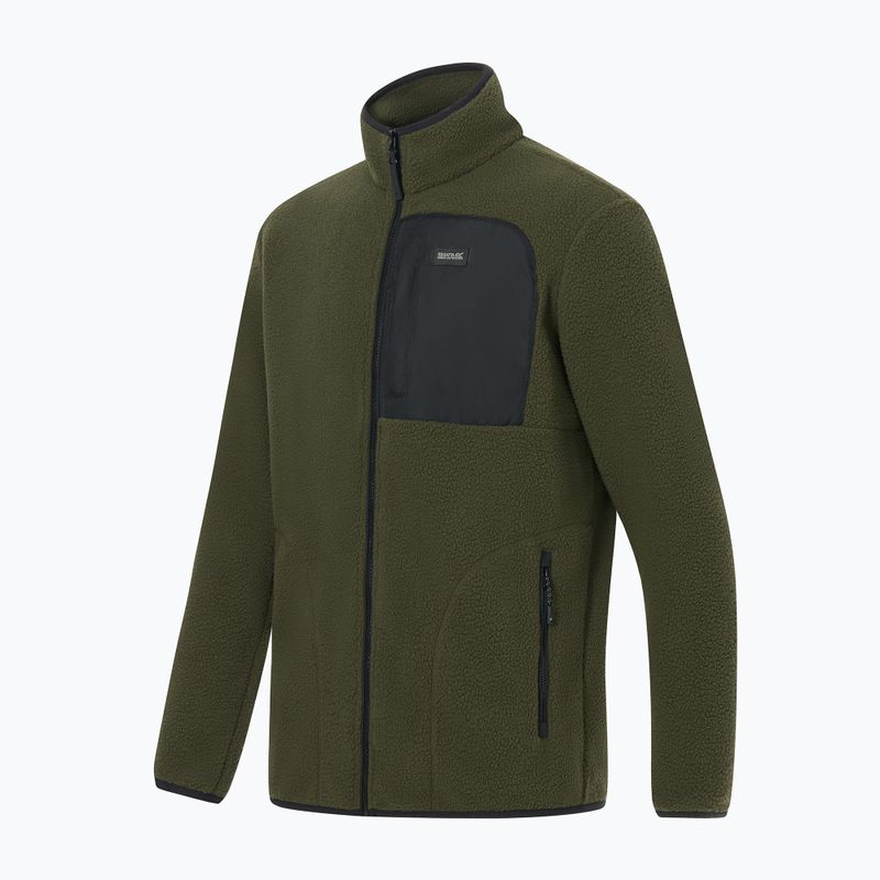 Bluză fleece pentru bărbați REGATTA Frankie Borg dark khaki/black 9