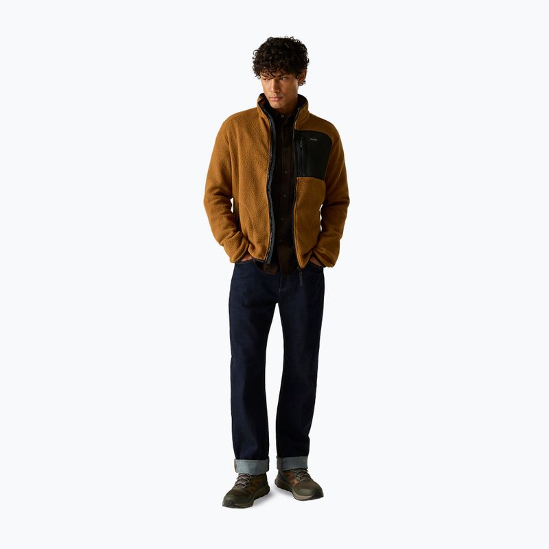 Bluză fleece pentru bărbați REGATTA Frankie Borg rich tan/black 2