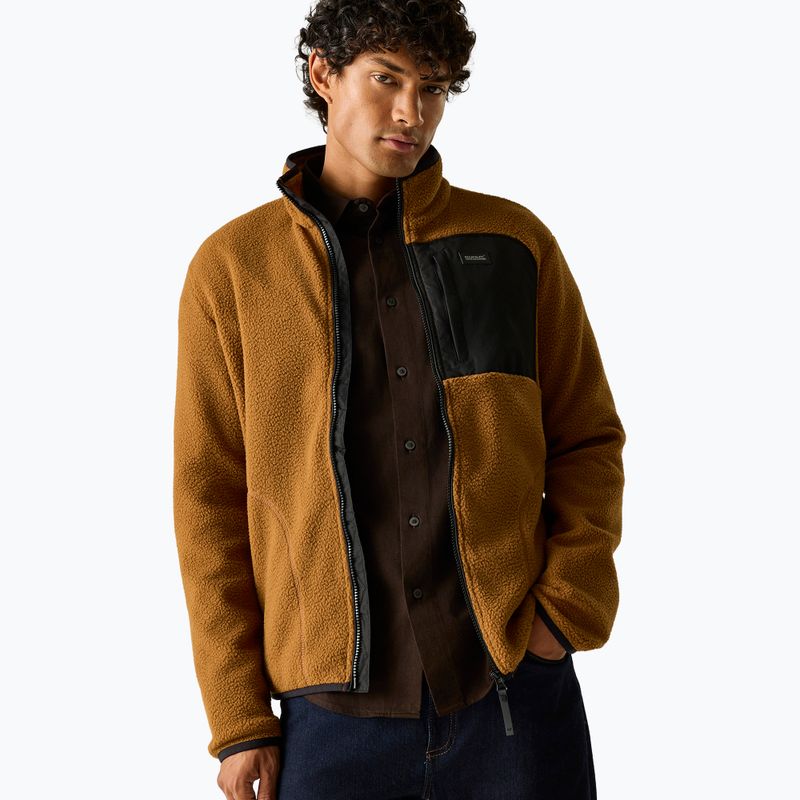 Bluză fleece pentru bărbați REGATTA Frankie Borg rich tan/black 4