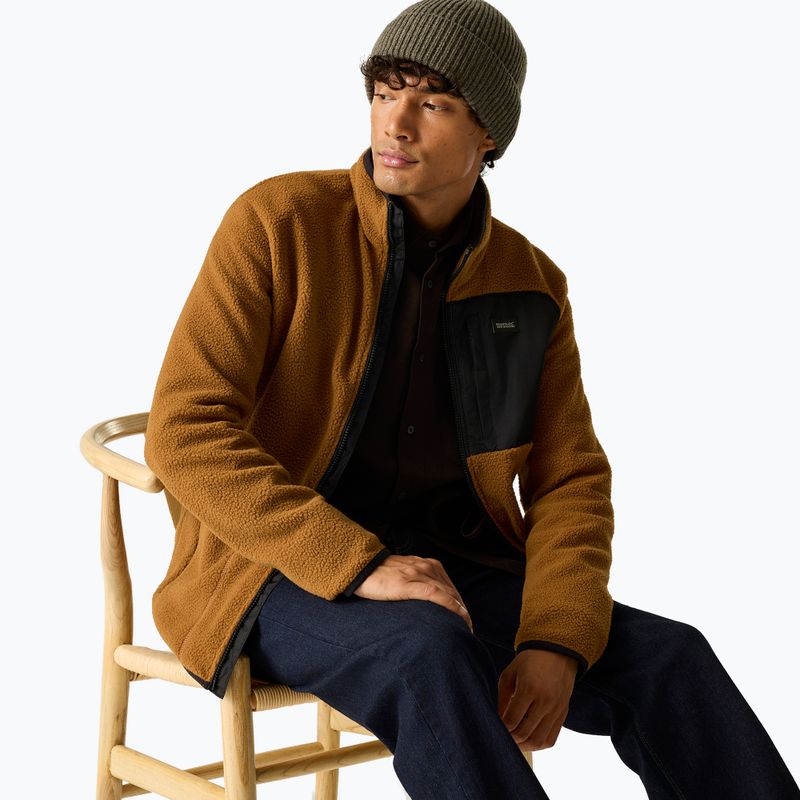 Bluză fleece pentru bărbați REGATTA Frankie Borg rich tan/black 5