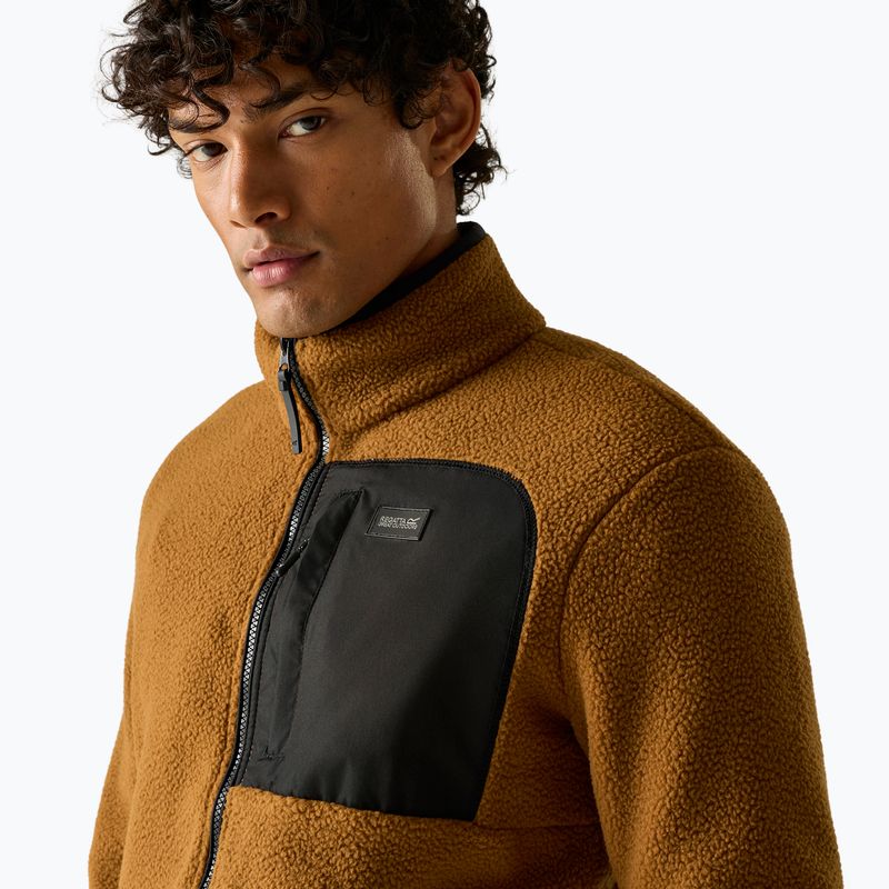 Bluză fleece pentru bărbați REGATTA Frankie Borg rich tan/black 6