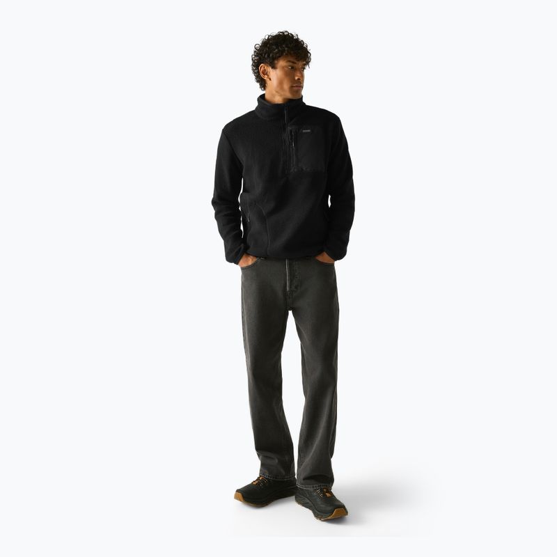 Bluză fleece pentru bărbați REGATTA Frankie Borg Half Zip black/black 2