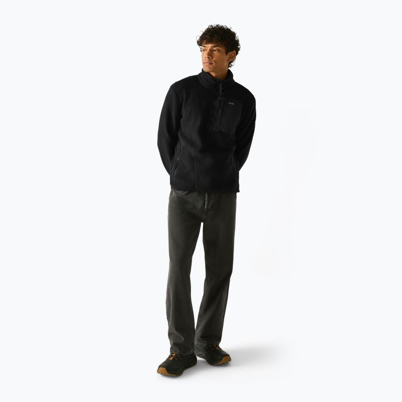 Bluză fleece pentru bărbați REGATTA Frankie Borg Half Zip black/black 3