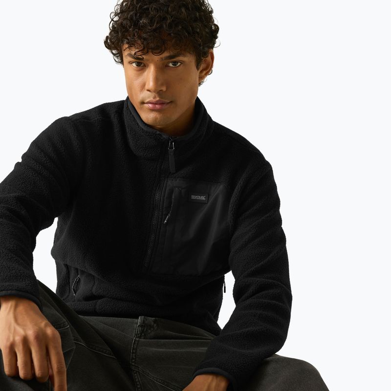 Bluză fleece pentru bărbați REGATTA Frankie Borg Half Zip black/black 6