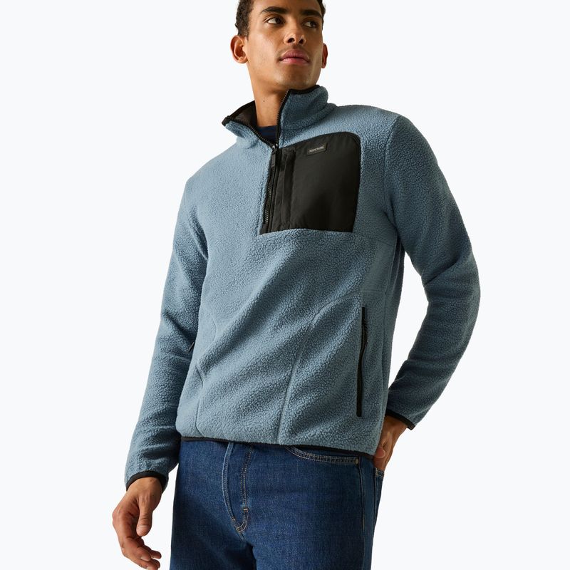 Bluză fleece pentru bărbați REGATTA Frankie Borg Half Zip grey mirage/black 3