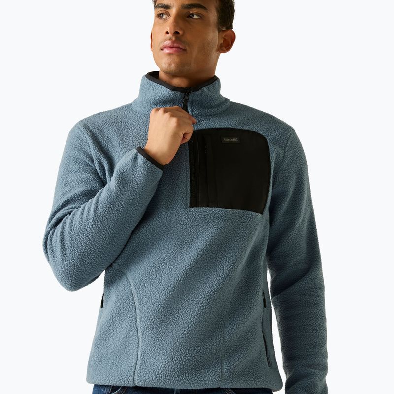 Bluză fleece pentru bărbați REGATTA Frankie Borg Half Zip grey mirage/black 5
