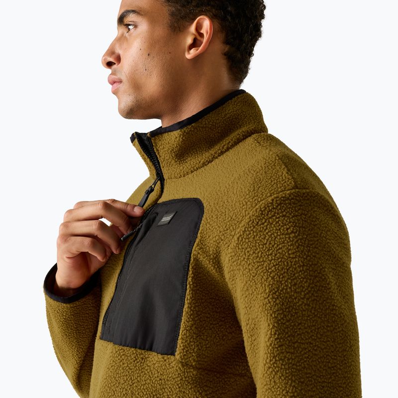 Bluză fleece pentru bărbați REGATTA Frankie Borg Half Zip rich tan/black 6