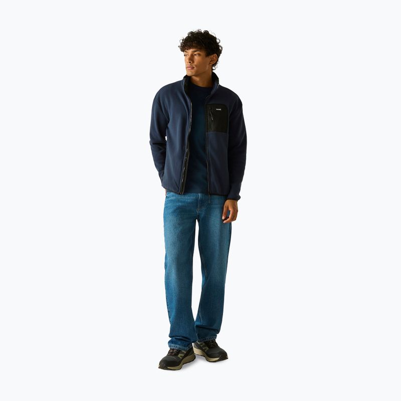 Bluză fleece pentru bărbați REGATTA  Frankie Full Zip Fleece navy/black 3