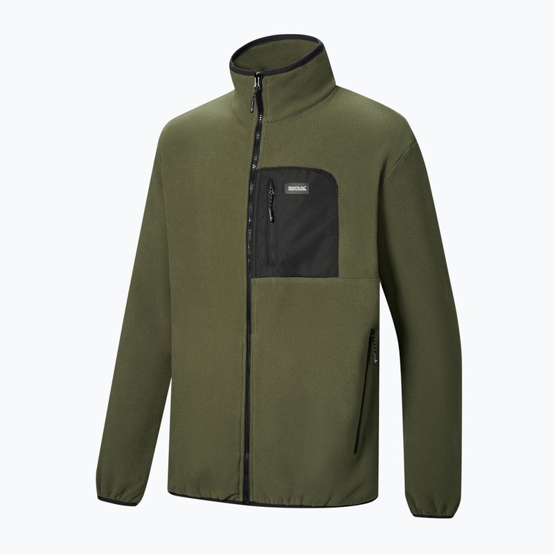 Bluză fleece pentru bărbați REGATTA  Frankie Full Zip Fleece dark khaki/black 3