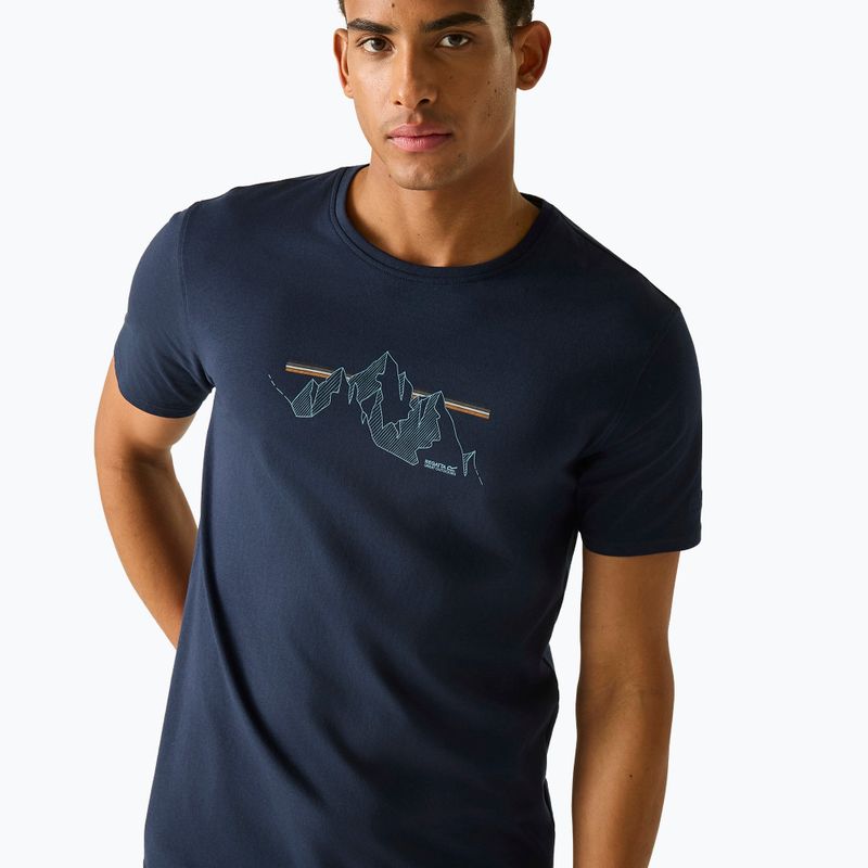 Tricou pentru bărbați REGATTA ClineIX navy mountain lines 3