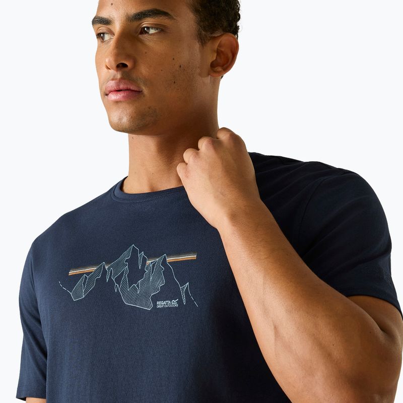 Tricou pentru bărbați REGATTA ClineIX navy mountain lines 5