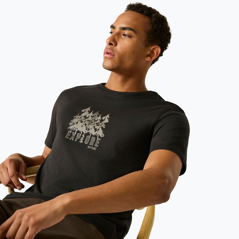 Tricou pentru bărbați REGATTA ClineIX black explore forest 5