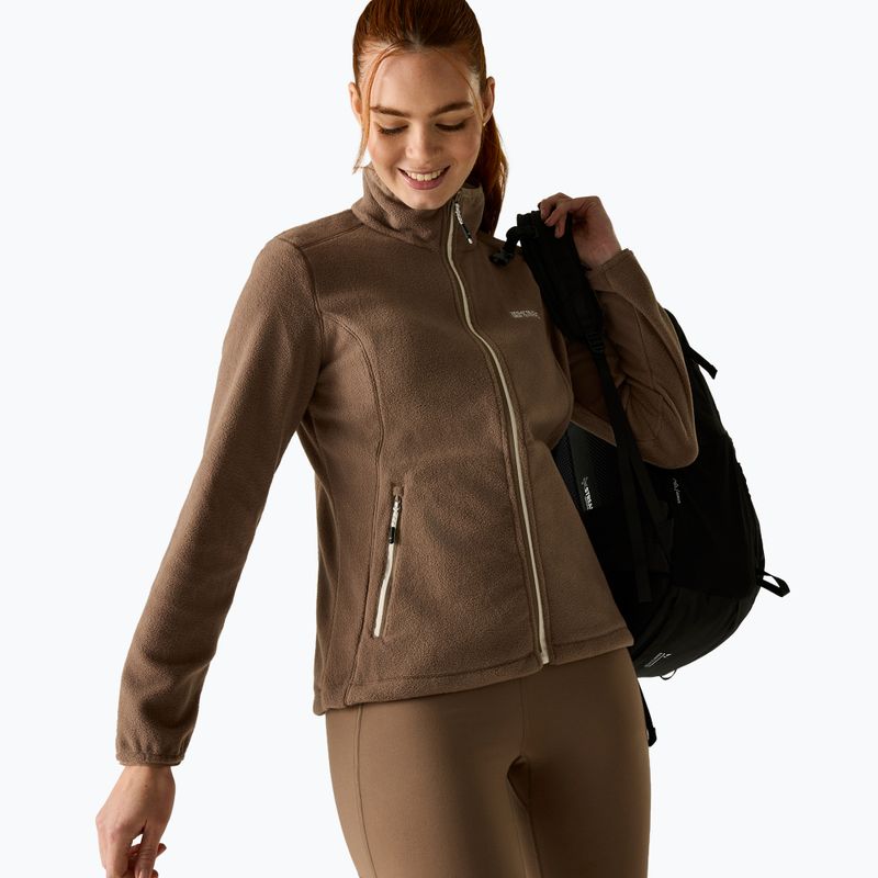 Bluză fleece pentru femei Regatta Floreo IV mocha/light vanilla 3
