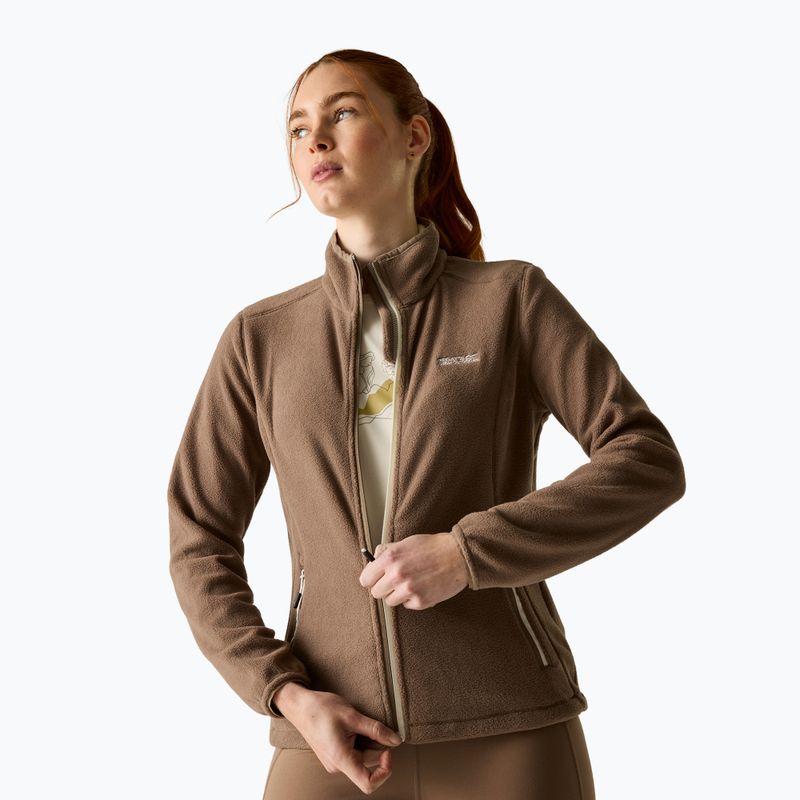 Bluză fleece pentru femei Regatta Floreo IV mocha/light vanilla 5