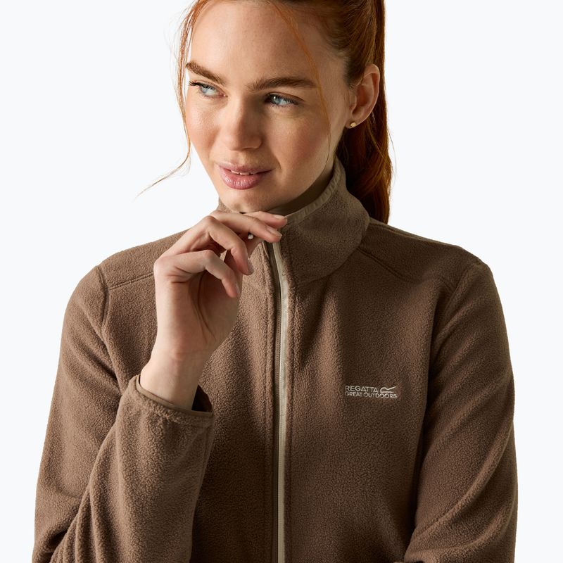 Bluză fleece pentru femei Regatta Floreo IV mocha/light vanilla 6
