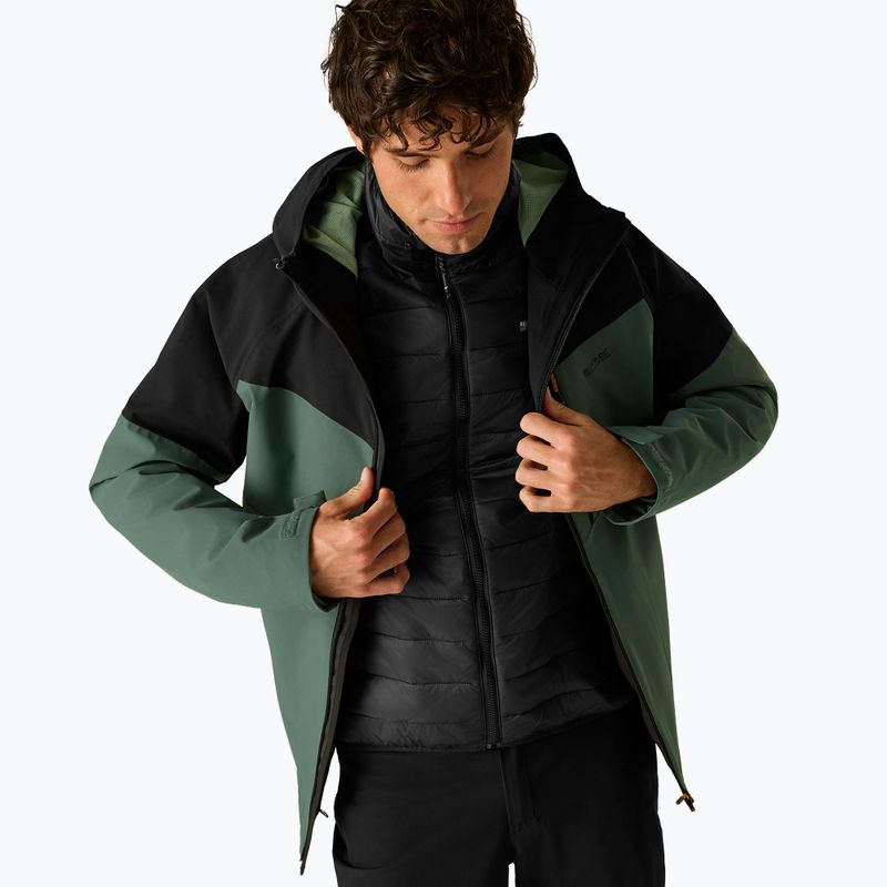 Geacă 3în1 pentru bărbați REGATTA Wentwood 3in1 dark forest green/black 5