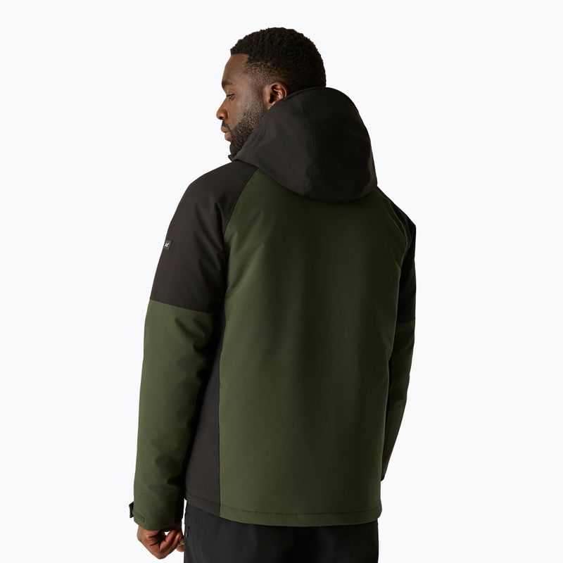 Geacă de ploaie pentru bărbați REGATTA Highton Stretch Padded dark khaki/black 3