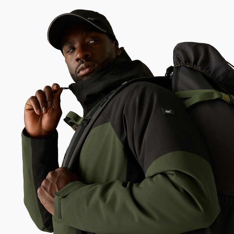 Geacă de ploaie pentru bărbați REGATTA Highton Stretch Padded dark khaki/black 5