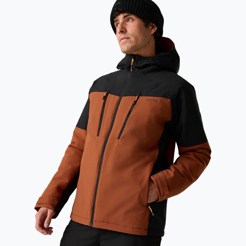 Geacă de ploaie pentru bărbați Regatta Highton Stretch Padded Jacket burnt henna/black 4